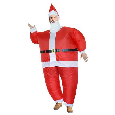 China Inflatable Christmas The Blow Up Santa Claus Christmas Inflatable Costume Cosplay Costumes For Adult Kids for sale