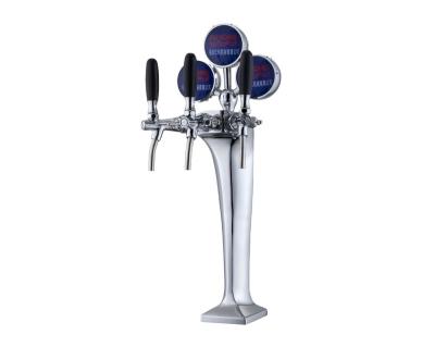 China Wholesale 3 Tap Brass Beer Cooler Beer Police Beer Column Beverage Dispenser Machine for sale