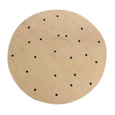 China Washable Eco - Friendly Natural Round Jute Printed Blankets Rug Rug Kids for sale