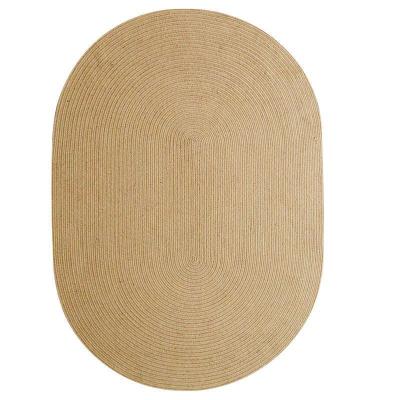 China Oval Shape Washable Natural Jute Solid Color Braided Blanket Floor Rugs for sale