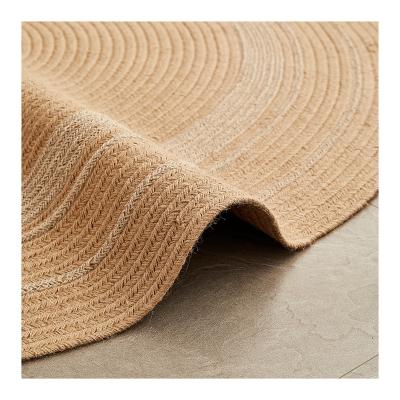 China Washable Natural Jute Woven Round Blanket Jute Home Blanket for sale