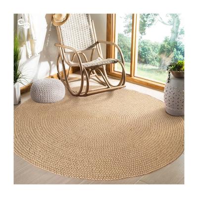 China Washable Living Room Jute Rug Round Jute Blanket Floor Rug 90 100 120 150 180 200 250cm for sale