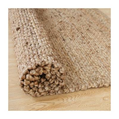 China Washable Jute Rug Thick Handmade Jute Blanket for sale