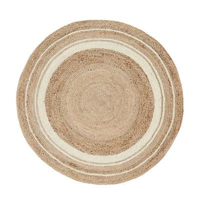 China Last Washable Jute Round Blanket Handmade Handwoven Jute Round Rugs Carpet Floormats for sale