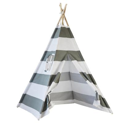 China Europe and America Hot Selling Cotton Beach Kindergarten Kid Tent Kids Game Natural Camping Teepee Tent Kids Tent for Children Play for sale