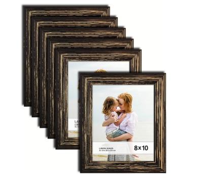 China Wholesale Eco-Friendly Vintage Farmhouse 8x10 Picture Frames Glass Wall Frames Home Decoration Picture Frame 6 Pcs for sale