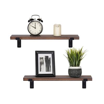 China Wall Mounted Adjustable Rustic Wood Rack Storage Organizer Wholesale (Waist) Floating Shelves With Industrial for sale