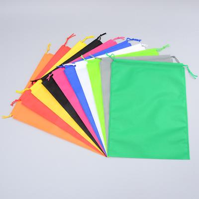 China Recyclable Portable Eco Friendly Reusable Foldable Dustproof Bag Custom Logo Rope Nonwoven Bags Promotional Shopping Bags for sale