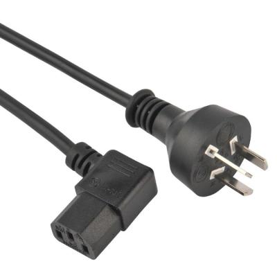 China Home Appliance Argentina Plug In Right Angle IEC 60320 C13 Monitor Power Cord (PC/Computer Power Cord/AC Power Cable) for sale