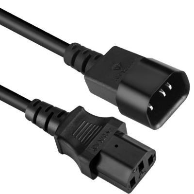 China Home appliance computer power extension cord IEC-60320-C14 to IEC-320-C13 power extension cable for sale