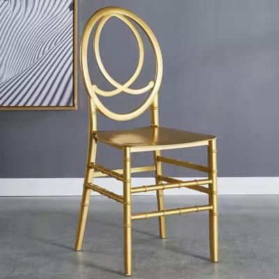 China Gold Stacking Banquet Chairs Plastic Banquet Hall Chairs Wholesale for sale