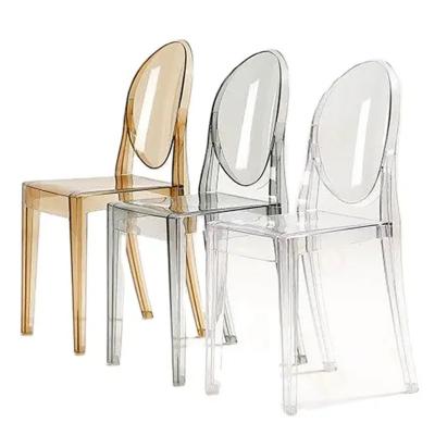 China Polypropylene Transparent Chiavari Chairs Champagne Clear Acrylic Chiavari Chairs for sale