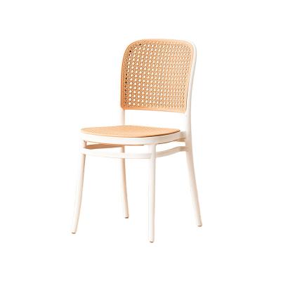 China Cafe Plastic Bistro Chair Rattan Contemporary Plastic Dining Chairs for sale