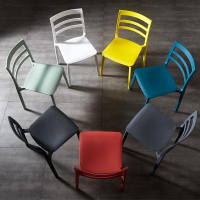 China Adjustable Full PP Stacking Plastic Restaurant Dining Chairs Popular Modern Outdoor Stackable Chairs G.W. 19.4kg 5pcs/ctn for sale