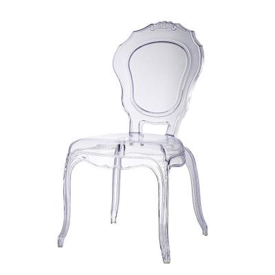 China Princess Chevalier Chairs Crystal Clear Plastic Resin Acrylic Chiavari Chair for sale