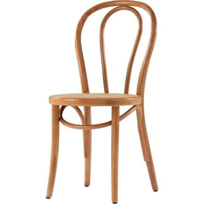 China Restaurant Wood And Rattan Dining Chairs ODM Natural Wood Dining Chairs for sale