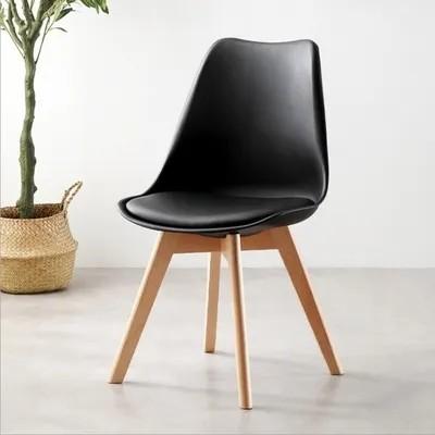 China OEM Black Dining Chairs Plastic Mid Century Molded Plastic Chair Customized for sale