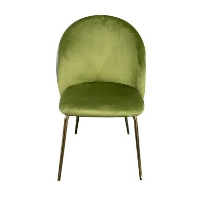 China Sage Green Upholstered Dining Chairs Comfortable Boucle Upholstered Chair for sale