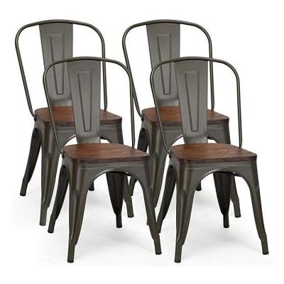 China Cafe Tolix Style Dining Chairs Tolix Side Chair Stackable Metal Dining Chair for sale