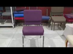 Iron Steel Interlocking Burgundy Church Chairs Auditorium Church Furniture Chairs