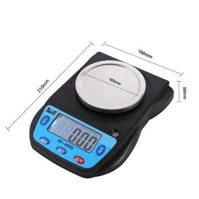 China With 0.01g scale tray 600g measures laboratory electronic balance sf400d for sale