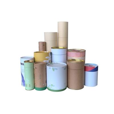 China Factory Direct Recyclable Custom Printed Cardboard Kraft Paper Cosmetic Packaging Biodegradable Paper Tube For Perfume Candle Bottle for sale