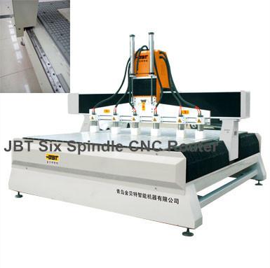 China Heavy 6KW Multi Spindle CNC Router With Six Head Wholly Steel Structure for sale