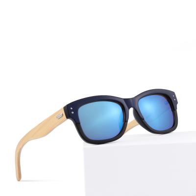 China Fashion sunglasses wholesale double color frame natural bamboo wood sunglasses for sale