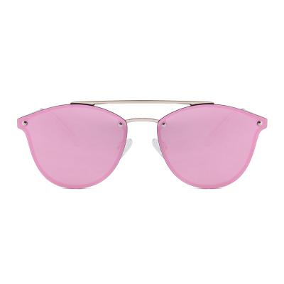 China High End Fashion Sunglasses Metal Frame Fashion Sunglasses With Reflective PC Lenses for sale