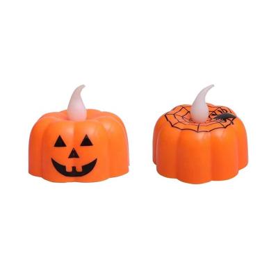 China Terror Halloween Led Battery Operated Tea Lights Realistic Flickering Yellow Flameless Candles for sale