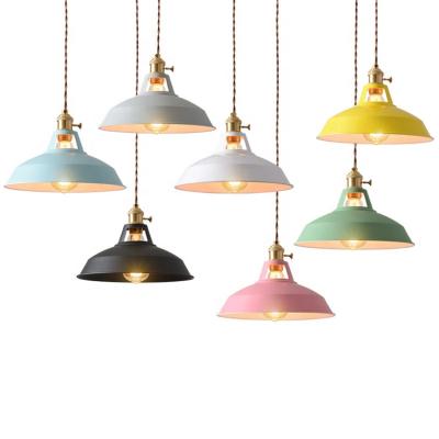 China Retro Modern Industrial Style Restaurant Lamp Gold Colored Home Iron Led Hanging Profile Lights Pendant Lamp for sale