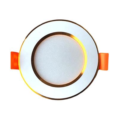 China Recessed in Design Ultra Thin Spot LED Ceiling Lights Warm Coffee Recessed Slim Round Recessed Panel Ceiling Light for sale