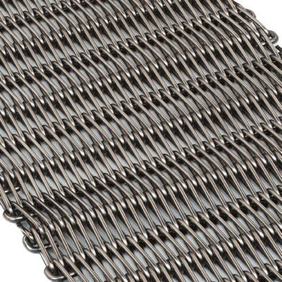 China Food Grade 304 Stainless Steel Heat Resistant Spiral Flat Wire Mesh Belt / Plate Sheet Conveyor Belt Price for sale