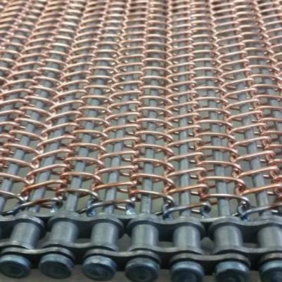 China Heat Resistant High Temperature Stainless Steel Cable Wire Mesh Flat Conveyor Belt For Food Industry for sale