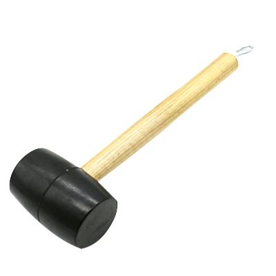 China Wooden Hammers Mallet With Tent Peg Remover Wooden Handle Rubber Lightweight Durable Heavy Duty for sale