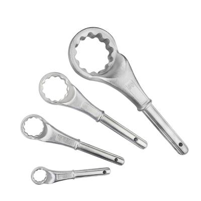 China ALLOY STEEL Ring Spanner Set Single Ended Deep Ring Adjustable Slogging Spanner Set for sale