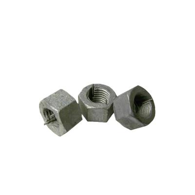 China Heavy industry factory manufacture transmission tower lock nut anti theft NUT with dip galvanized hex nut for sale