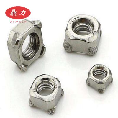 China Heavy Industry GR 4.8/6.8/8.8 Carbon Steel Square Weld Nut / DIN928 Wheel Nut for sale