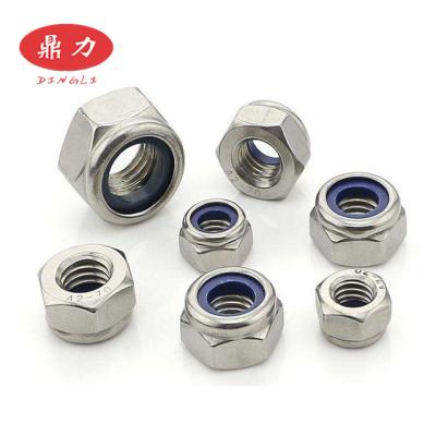 China Heavy Industry Carbon Steel Stainless Steel Grade 4.8/6.8/8.8/10.9/12.9 DIN 985 Nylon Insert Hex Lock Nut for sale