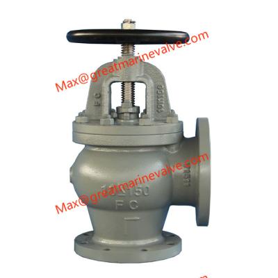 China JIS F7308 MARINE CAST IRON ANGLE VALVE 10K 2