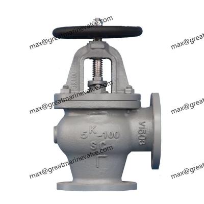 China JIS CAST STEEL MARINE ANGLE  VALVE 5K JIS F7312 for sale