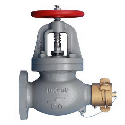 China Marine Cast Iron Globe Hose Valve JIS F7333A 5K/10K WITH COUPLINGS for sale