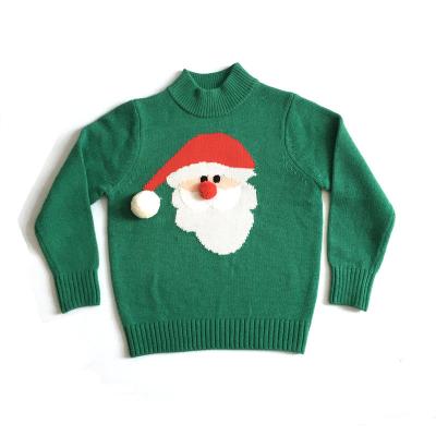 China Anti-Wrinkle Christmas Design Baby Sweater Knitted Pullover Ball Sweater For Kids for sale