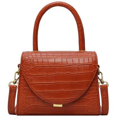 China Fashion 2020 Drop Shipping New Stone PU Ladies Leather Purses And Bags Cross - Shoulder Tote Square Handbags For Women for sale