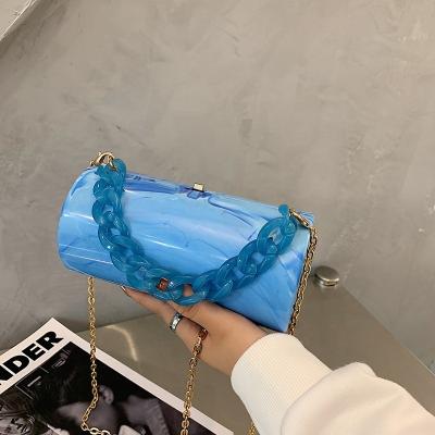 China 2021 Fashion Fashion Candy Jelly PVC Small Bags Cross - Body Chain Shoulder Handbag Ladies and Women Mini Round Bag Purse Quality for sale