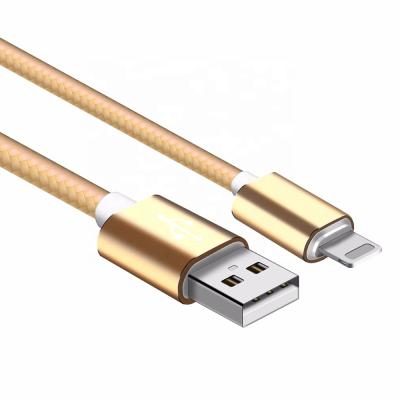 China Mobile Phone Types 1M Length Nylon Braided 2.4A Fast Charging USB Fast Charging Data Cable For Type USB C Cable Apple iphone X 8 7 6 plus for sale