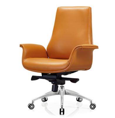 China 2022 New Design Rotating Racing Synthetic Leather Chair Rotating Low Back Chair Orange Leather Office Chair for sale