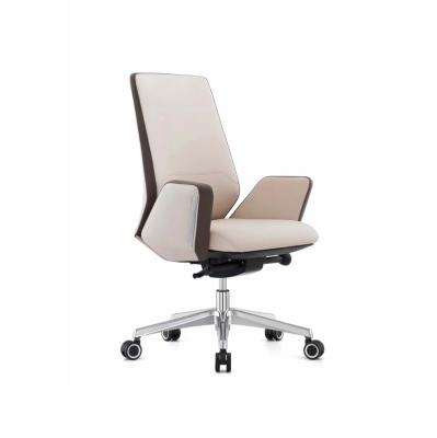 China Wholesale Furniture Staff Leather Chair Synthetic Lumbosacral Modern Rotating Office Chair OEM Produce Office Executive Luxury Leather Chair for sale