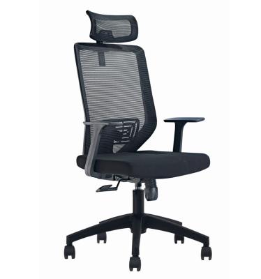 China Most Popular Staff Chair Cheap Price Mesh Chair Black Swivel High Sitting Back Office Chair for sale