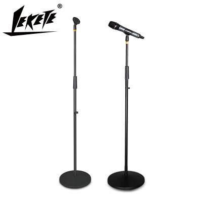 China Microphone Stand LEKETE LKT-822B MIC Floor-Standing Professional Disc Stage Microphone Stand Adjustable Live K Song for sale